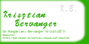 krisztian bervanger business card